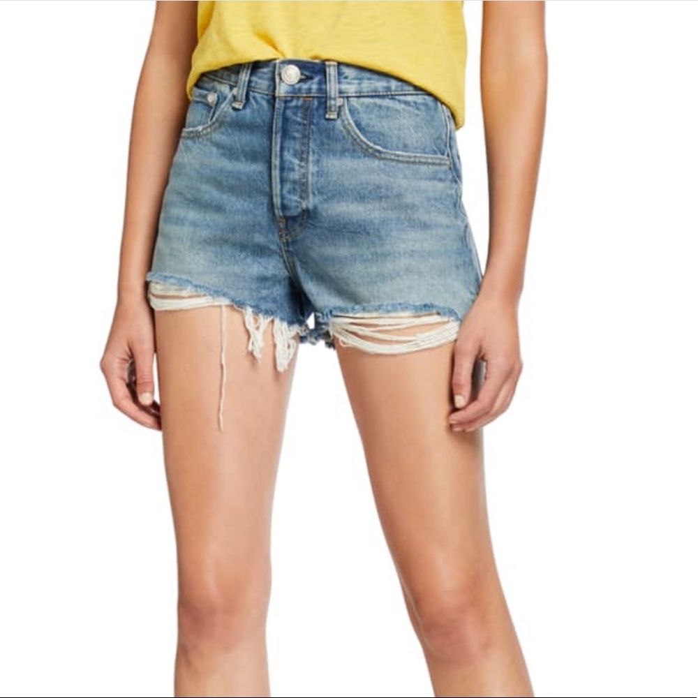 Rag & Bone Maya High Rise Denim Shorts 29